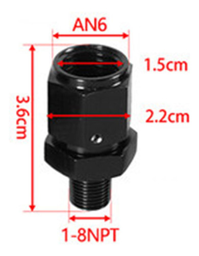 Adaptador De Conexión De Tubería An6 A 1 8npt An6 A 1 8npt