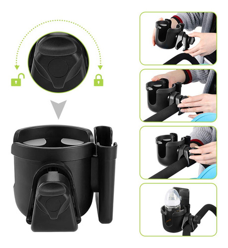 Portavasos 2 En 1 Con Soporte Para Teléfono, Bebida Giratori