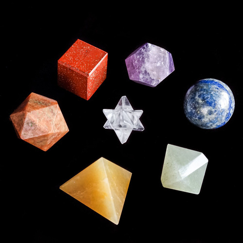 Set Solidos Platonicos X 7 Und 7 Chakras