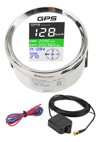 Velocímetro Gps, 85 Mm, Km/h, Nudo, Mph, Dc932v, Tft S