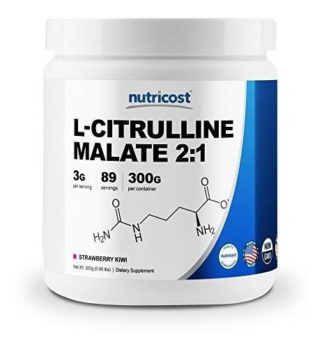 Nutricost L-citrulina Malato 2: 1 300 Gramos Fresa