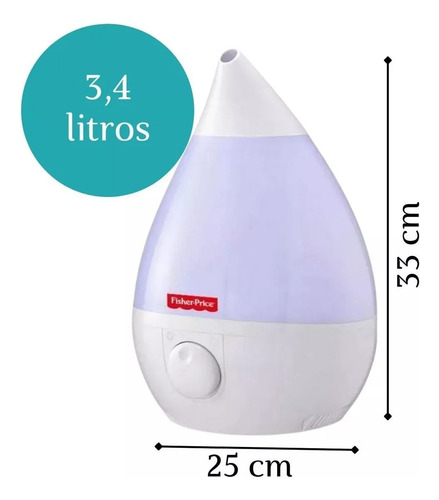 Umidificador Humidificador De Ar Fisher Price Ultrassônico Branco