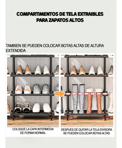 Zapatera Moderna De 4 Niveles Con Bandeja De Almacenamiento