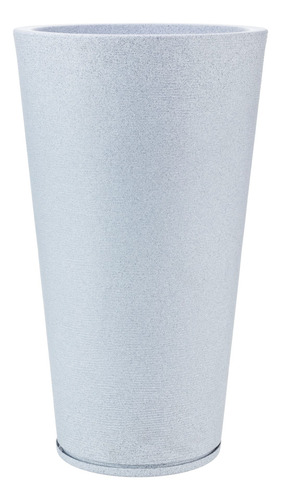 Imagen 4 de 4 de Maceta Cono 80 Cm Plástica Rotomoldeada Simil Piedra + Plato