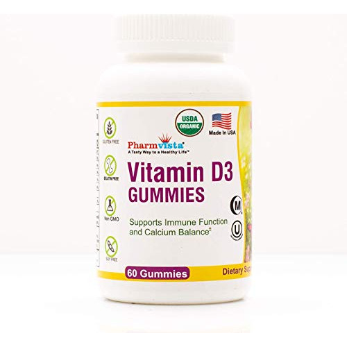 Osos De Goma De Vitamina D3 Orgánicos - Sabrosa, Sin Wxqwj