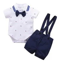 Comprar Conjuntos De Mamelucos Bebe Niño Pañalero Verano Formal Ropa