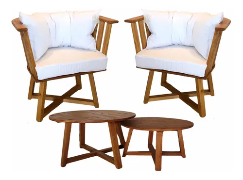 comprar Juego Gervasoni 2 Sillones + 2 Mesas Ratonas Nido + C