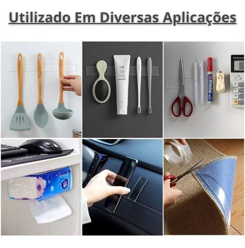Zl Fita Dupla Face Reutilizável Nano Tape 3 Metros Lavável
