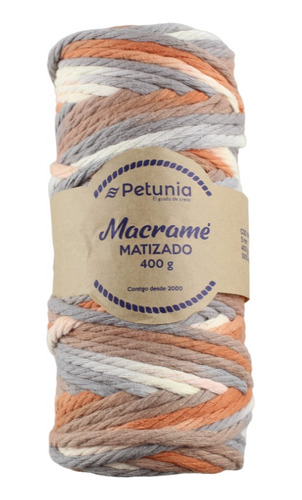 Cono Algodón Macramé Matizado 5 Mm, 400 Grs Petunia