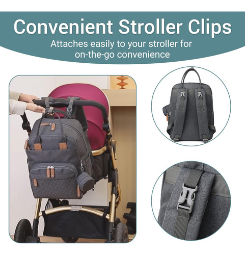 Mochila Para Pañales Multifunción Gran Capacidad Impermeable
