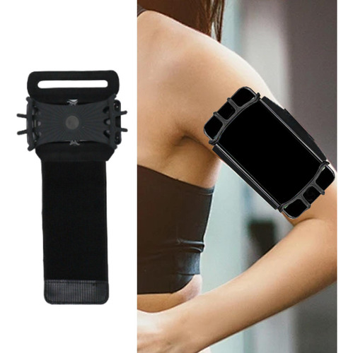 Brazalete De Teléfono Universal Estable Negro 27x12cm
