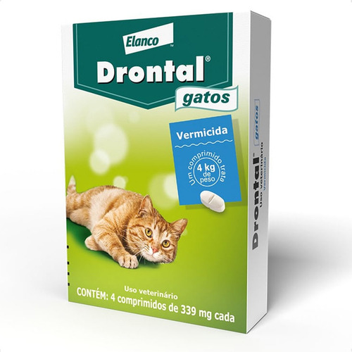 Vermífugo Drontal Gatos Até 4 Kg Com 4 Comprimidos Bayer Pet