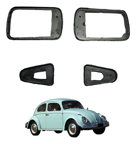 Guarnição Externa Da Maçaneta Porta Vw Fusca 60 A 77 - Par