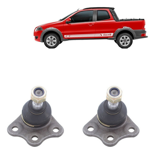 Par Rotulas Inferior Para Fiat Strada 1.7 2001 2007