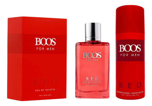 Boos Red For Men Perfume Edt 100ml + Deo 150ml