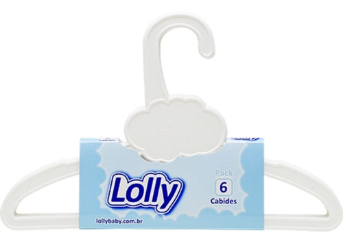 Kit Pack 6 Cabides Branco Lolly 7241-00-bc