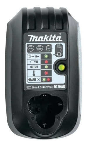 Carregador De Baterias Makita 7.2v A 12v Max Bi-volt Dc10wb