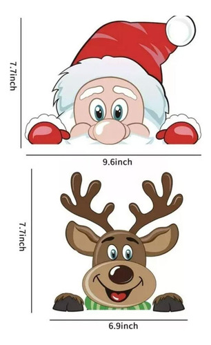 . Adesivos Eletrostáticos De Janela De Natal Papai Noel E