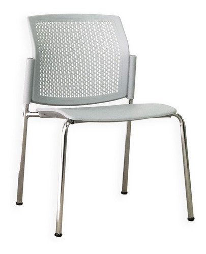 Silla De Escritorio Fija Pvc Base Cromo Logan Tisera C21