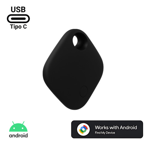 Rastreador Edna Smart Tag Go Android Certificado Usbc Negro