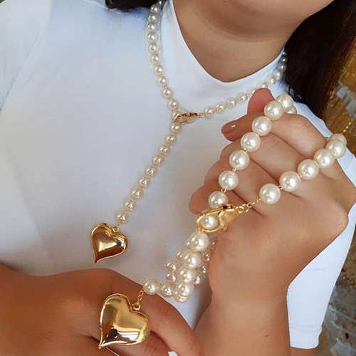 Collar De Perlas Con Personalidad, Cadena Para Suéter, Caden