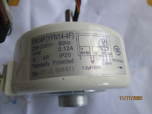 Motor Aire Split 12000 Y 18000 Btu, Ydk26-4, 220v Y Otros