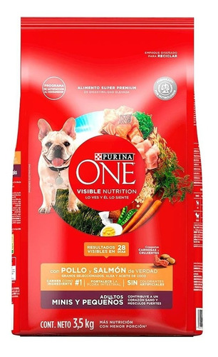 Alimento Para Perro Purina One Minis Pollo Y Salmón 3.5 Kg