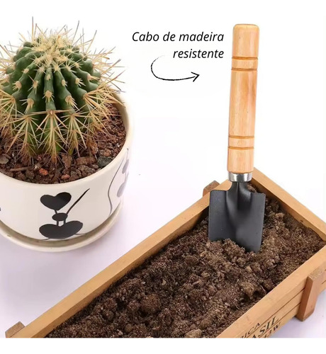 Ferramentas Para Jardinagem Kit C/ 3 Ancinho Mudas Plantas