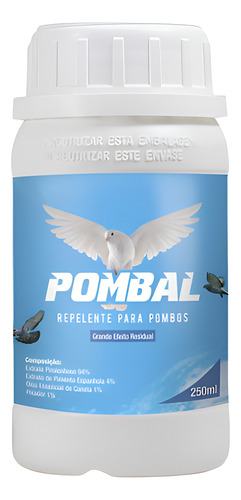 Pombal Pássaros Líq. 250g Repelente Pombos Morcegos Pardal