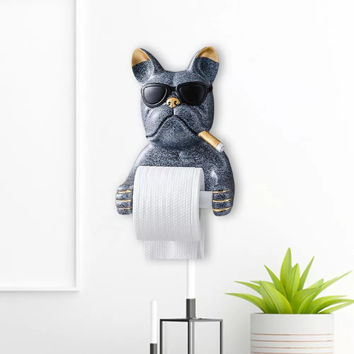 Suporte De Papel Higiênico Para Escultura De Cachorro De 2 P