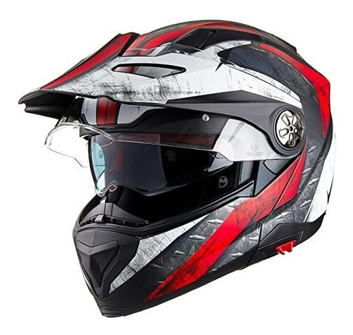 Casco Atv Modular De Cara Completa Para Motocicleta Ilm Casc