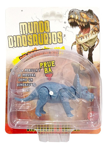 Dinosaurio Triceratop A Cuerda En Blister Art 5325