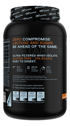Proteina Metapure Whey Isolate Zero Carb 908gr Qnt