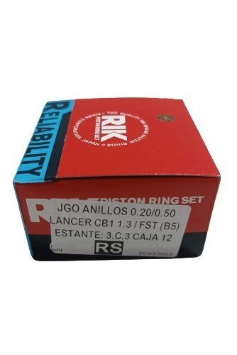 Juego Anillos 020 De Ford Festiva / Turpial 