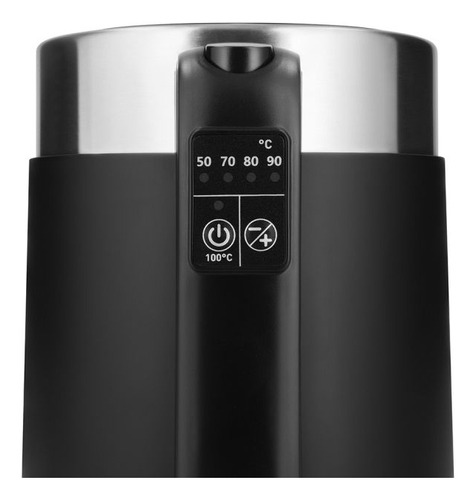 Pava Eléctrica Digital Atma 1.7 L Acero Inóxidable Negra Negra