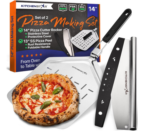 Kit De Preparación De Pizza Cuchillo Y Cáscara