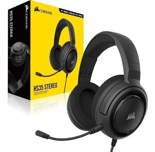Audífono Gamer Corsair Hs35 Carbon Pc Ps4 Xbox One Switch