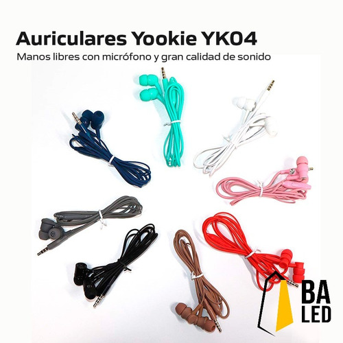 Imagen 6 de 10 de Auriculares Yookie Yk04 Microfono Sonido Estereo Ios Android