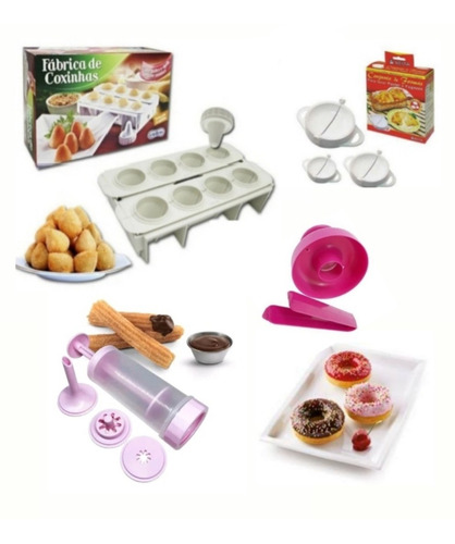 Imagem 1 de 10 de Fábrica Coxinha, Pasteis, Donuts Máquina Churros Kit Festas!