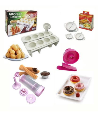 Fábrica Coxinha, Pasteis, Donuts Máquina Churros Kit Festas!