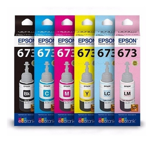 Tinta Epson T673 Negro O Colores L805 L810 L850 Factura