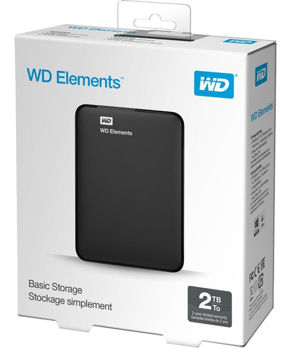 Western Digital Elements - Wd Disco Duro Externo Negro, 2 Tb