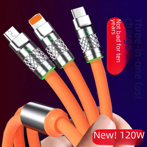Cable De Carga Eléctrico De 120 W One Drag Three Tipo C...