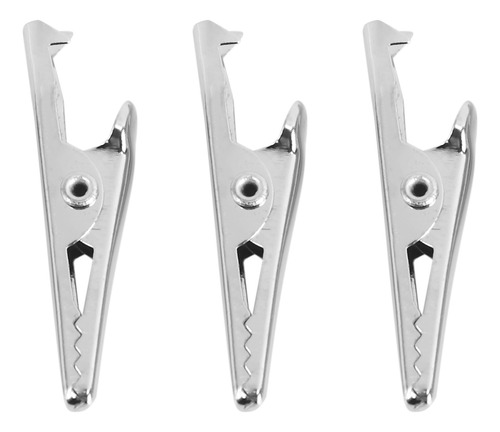 Pinzas De Cocodrilo Con Forma De Caimán De Metal Plateado, 3