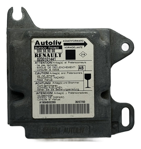 Módulo Airbag Renault Scenic 550569000 8200101441 Resetado