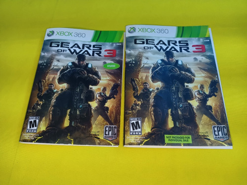 Portada Original Gears Of War 3 Xbox 360