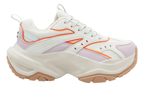 Tenis Charly® Suela Chunky Para Mujer Color Beige Ligeros