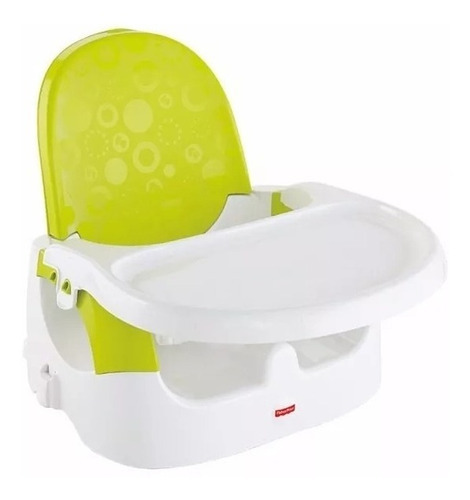 Cadeira de aprendizagem Fisher Price Bcd26 White Booster Clean Buddy com Green Booster Clean Learning