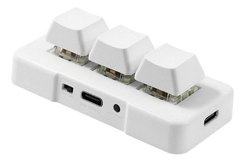 Teclado De 3 Teclas Programa Personalizado Corte Branco