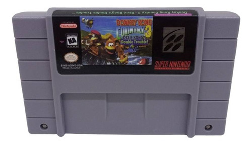 Donkey Kong Country 3 Snes Super Nintendo Dixie Kong Double (Usado)